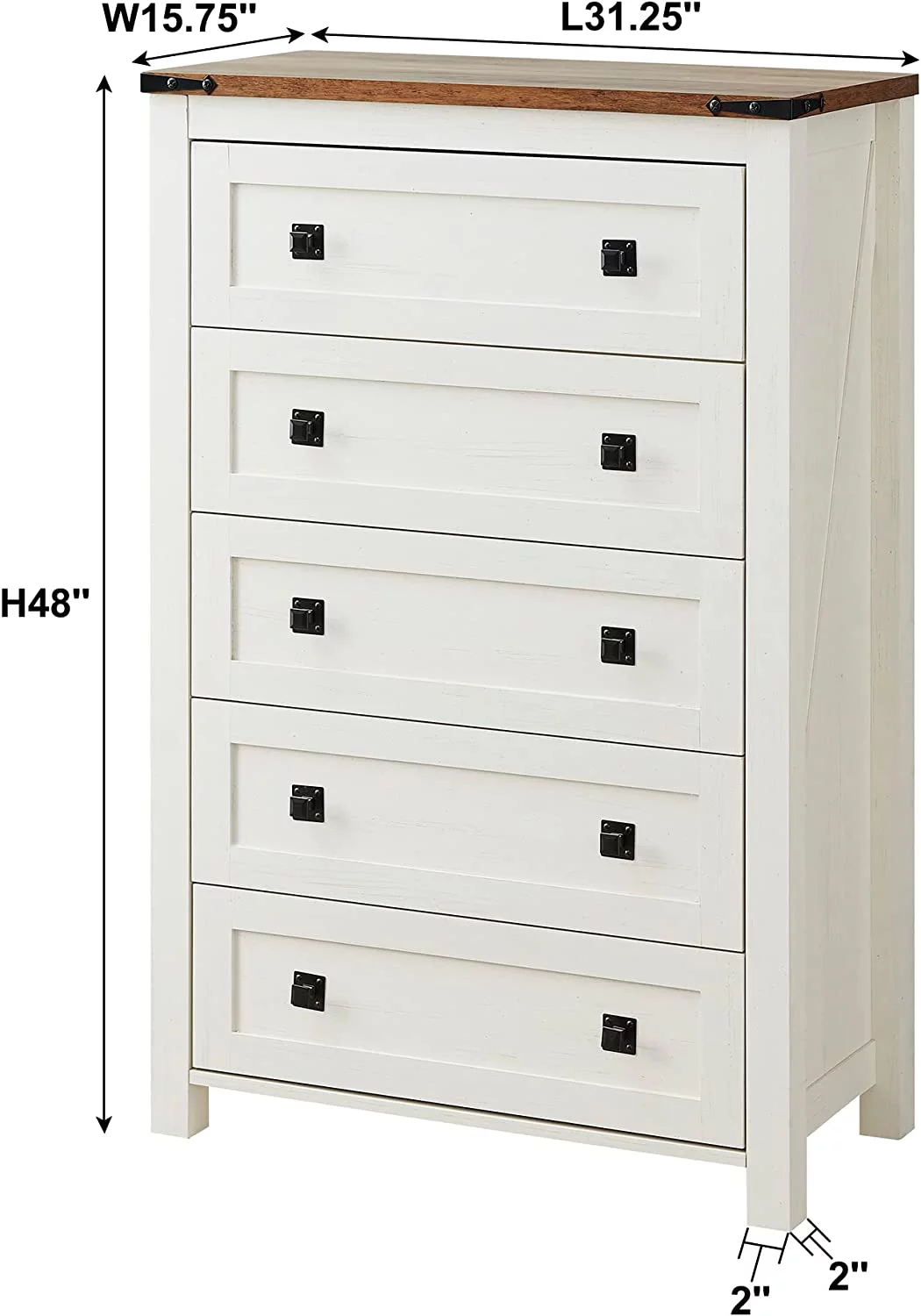 Farmhouse 8 Drawers Dresser Chests for Bedroom Wood Rustic Wide Chset of Drawers Storage Dressers Organizer for Bedroom Living Room Hallway Dark Rustic Oak