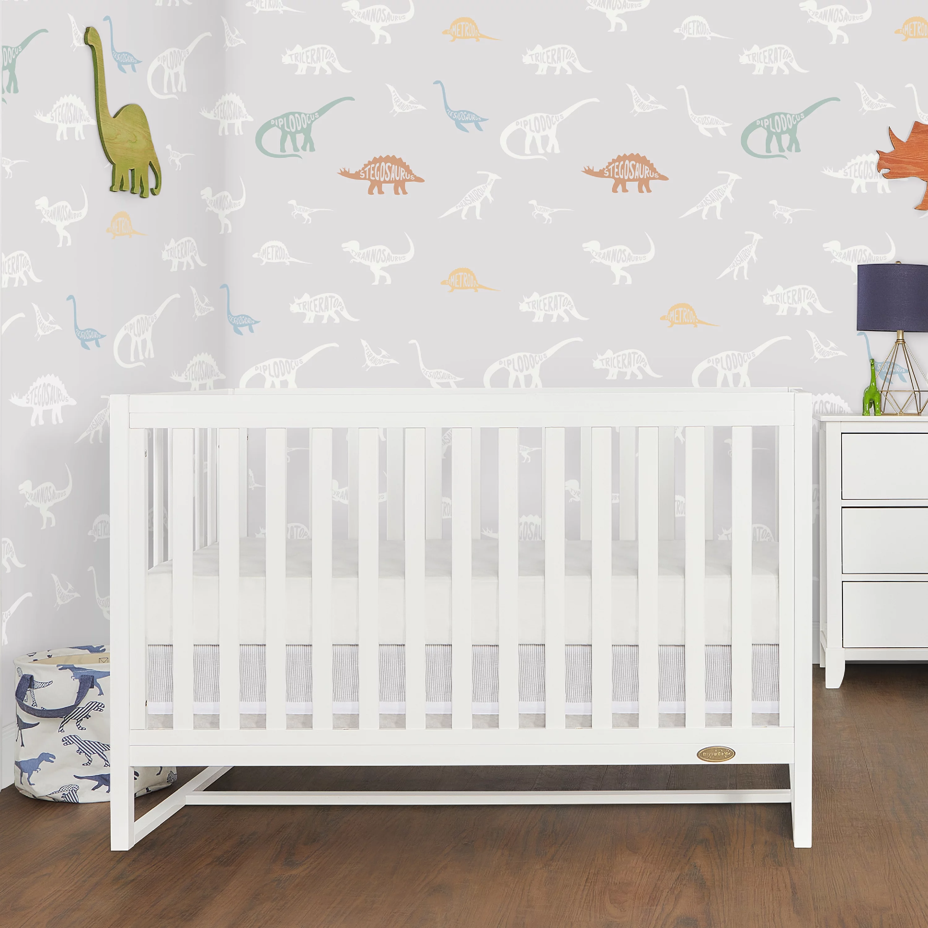 Dream On Me Arlo 5 In 1 Convertible Crib in White