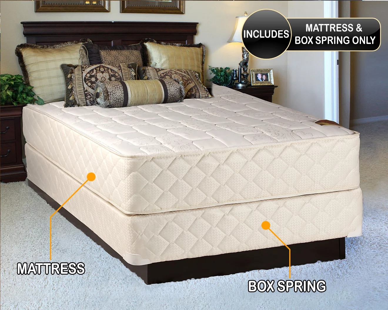 Dream Sleep Grandeur Deluxe King Size Mattress and Low 5