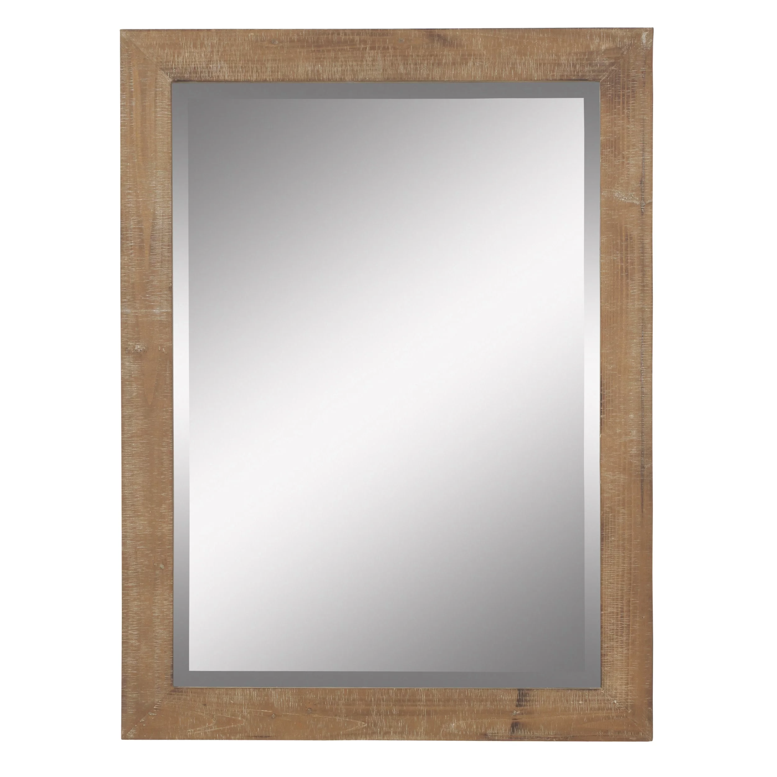Morris Rustic Wood Large Wall Mirror - Nutmeg 40