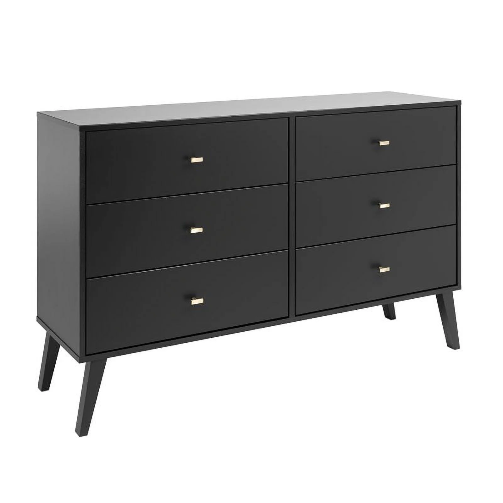 Home Square 4-Piece Set with 2 Nightstands with Cubby Double Dresser & Chest