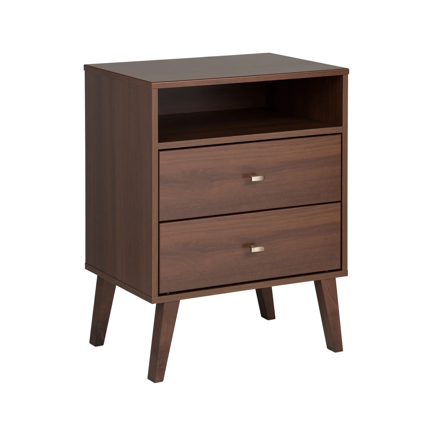 Prepac Milo Mid-Century Modern 2-Drawer Nightstand, 16