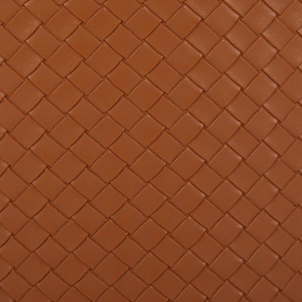 Lumisource Maverick Contemporary Nesting Ottoman Set in Camel Faux Leather with Textured Accent