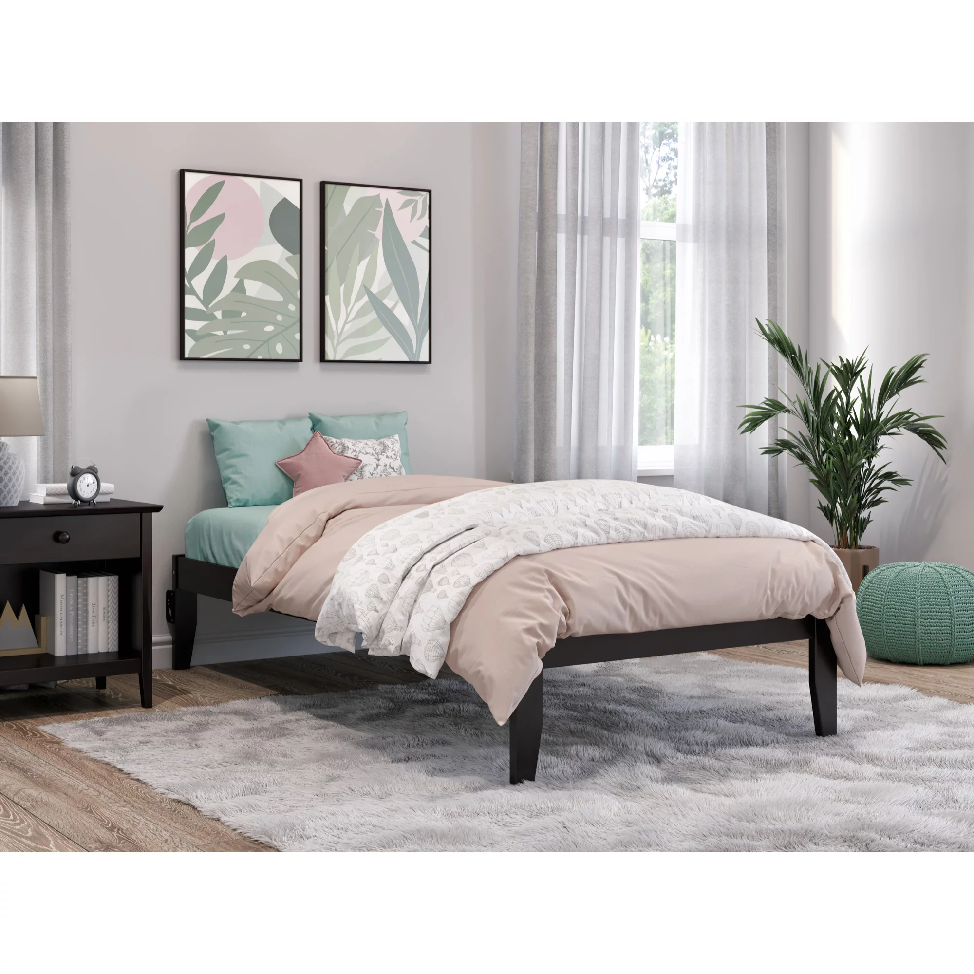 AFI Colorado Modern Wood Twin Bed in Espresso Finish