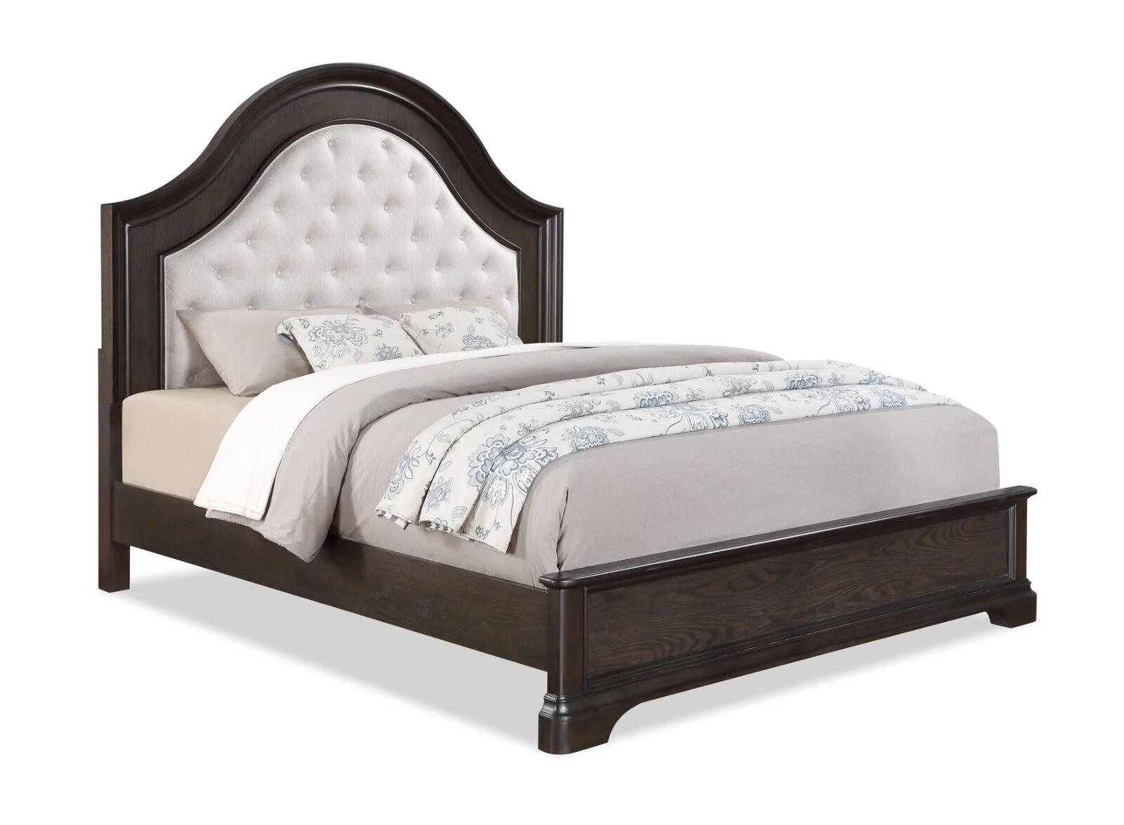 Classic Vintage Charm 6pc Queen Size Arched Panel Bed Storage Master Bedroom Set