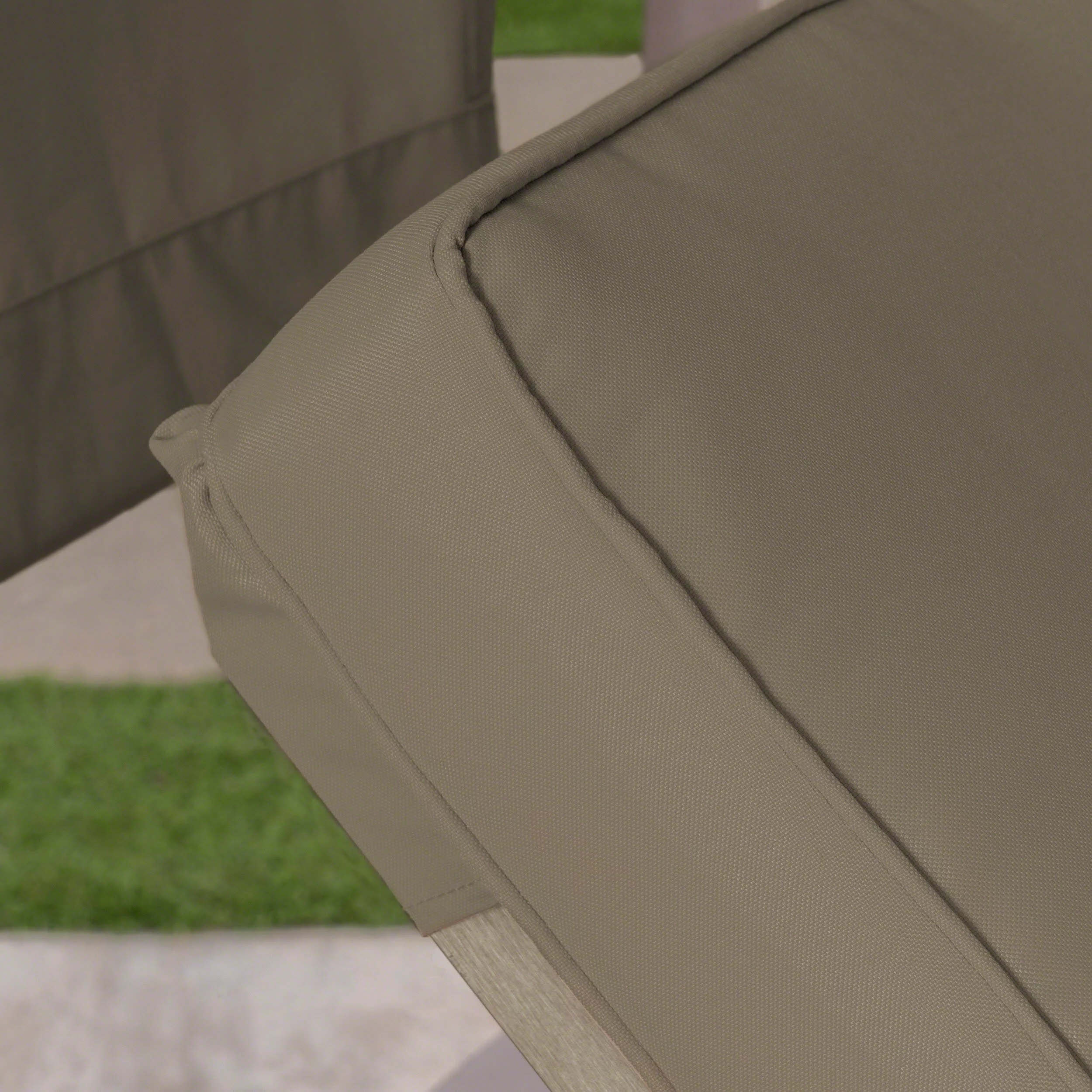 Amos Outdoor Aluminum Daybed with Canopy, Silver and Khaki