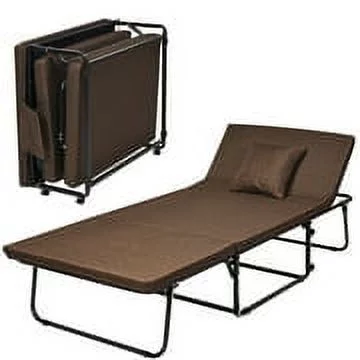 Space Saver Rollaway Bed - Folding Bed with Six Adjustable Positions for Adults