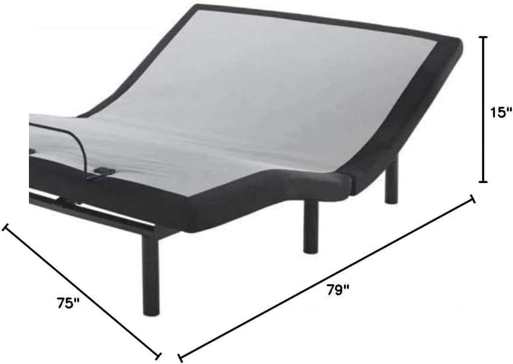 Ashley Furniture Adjustable King  Bed with USB Ports in Black
