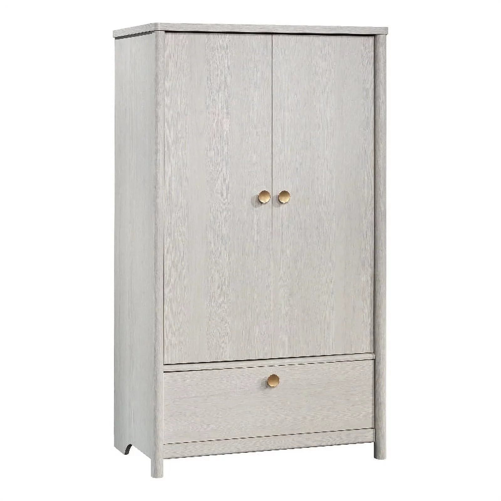 Sauder Dover Edge Bedroom Armoire with Drawer, Glacier Oak Finish