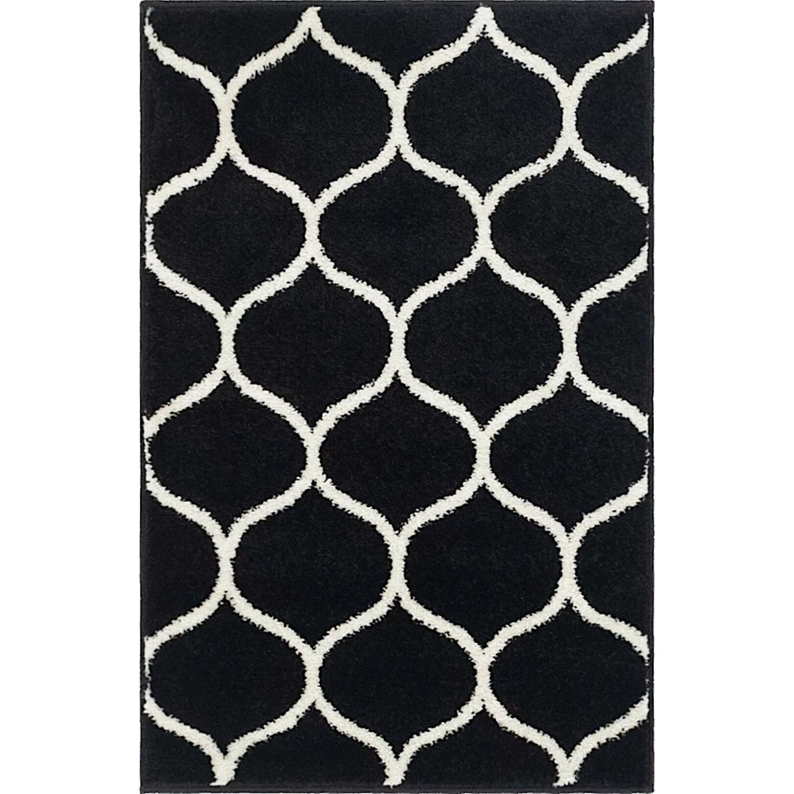 Contemporary Rosilan Collection Area Rug 6'x9' - Black