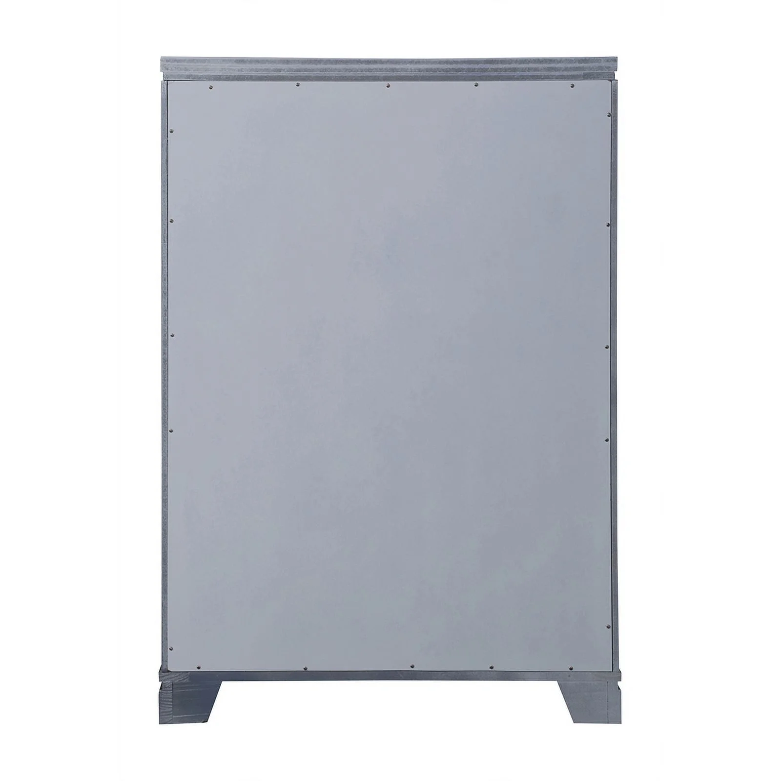 Pemberly Row Contemporary Wood Rectangular 5-Drawer Chest in Silver