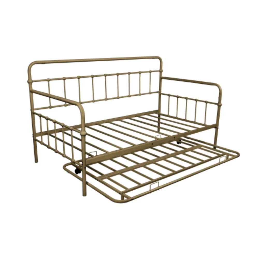 Metal Frame Daybed with trundle Bronze + Metal