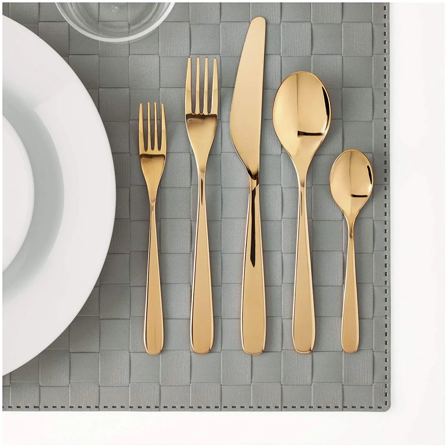 Tillagd 20 Piece Count Flatware Set Brass Color