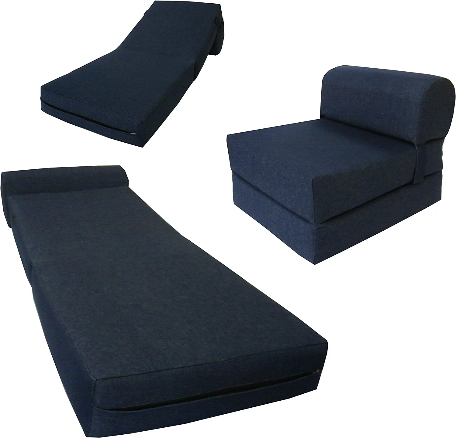 D&D Futon Furniture Chair Folding Foam Bed, Studio Sofa Guest Folded Foam Mattress (6