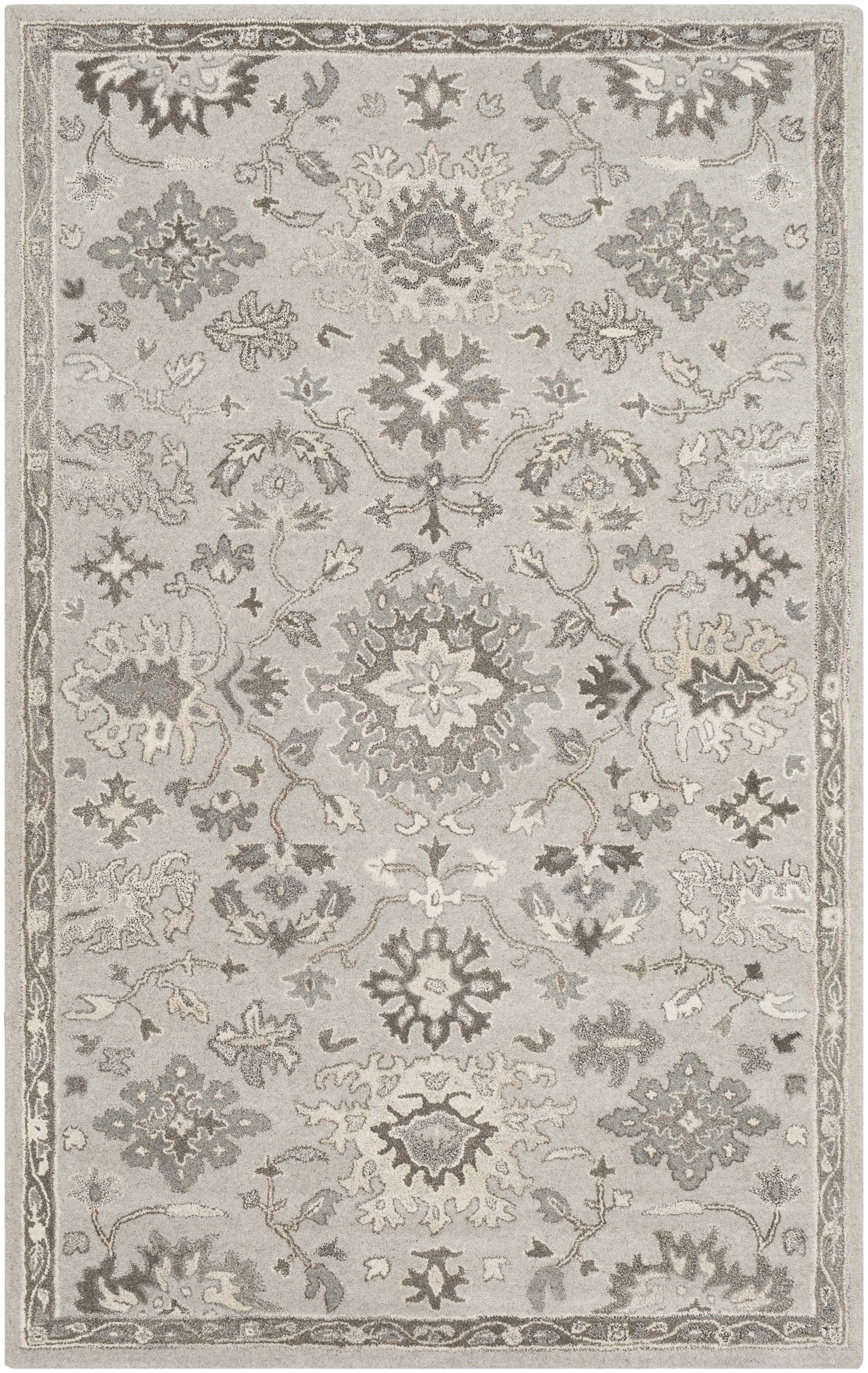 Mark&Day Wool Area Rugs, 6x9 Ness Traditional Taupe Area Rug (6' x 9')