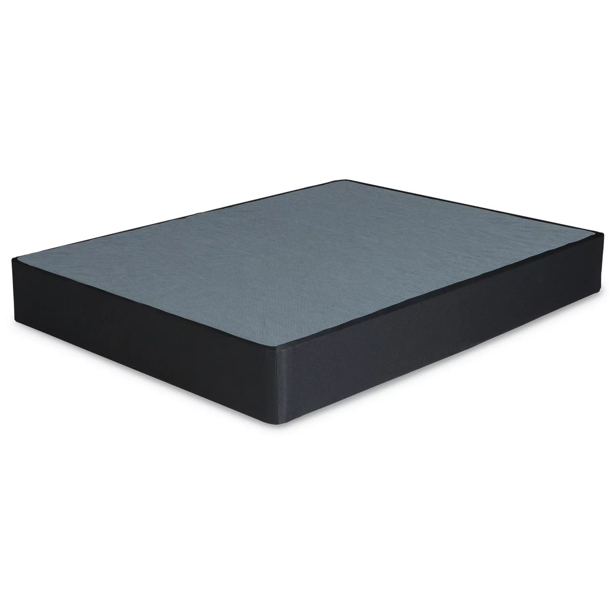 Metal Queen Size Bed Foundation Removable Gray Fabric Cover Foldable