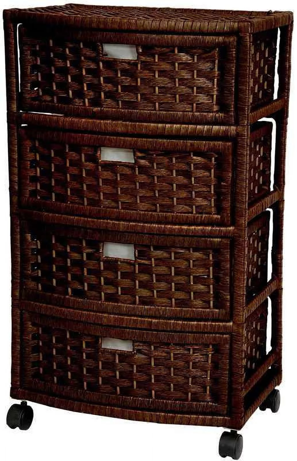 Oriental Furniture Natural Fiber Chest of Drawers, 4 Drawer