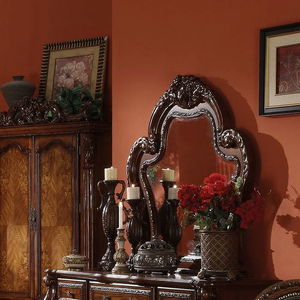 ACME Dresden Mirror, Gold Patina & Bone-Color:Gold Patina & Bone,Quantity:1,Style:Vintage/Traditional/Victorian