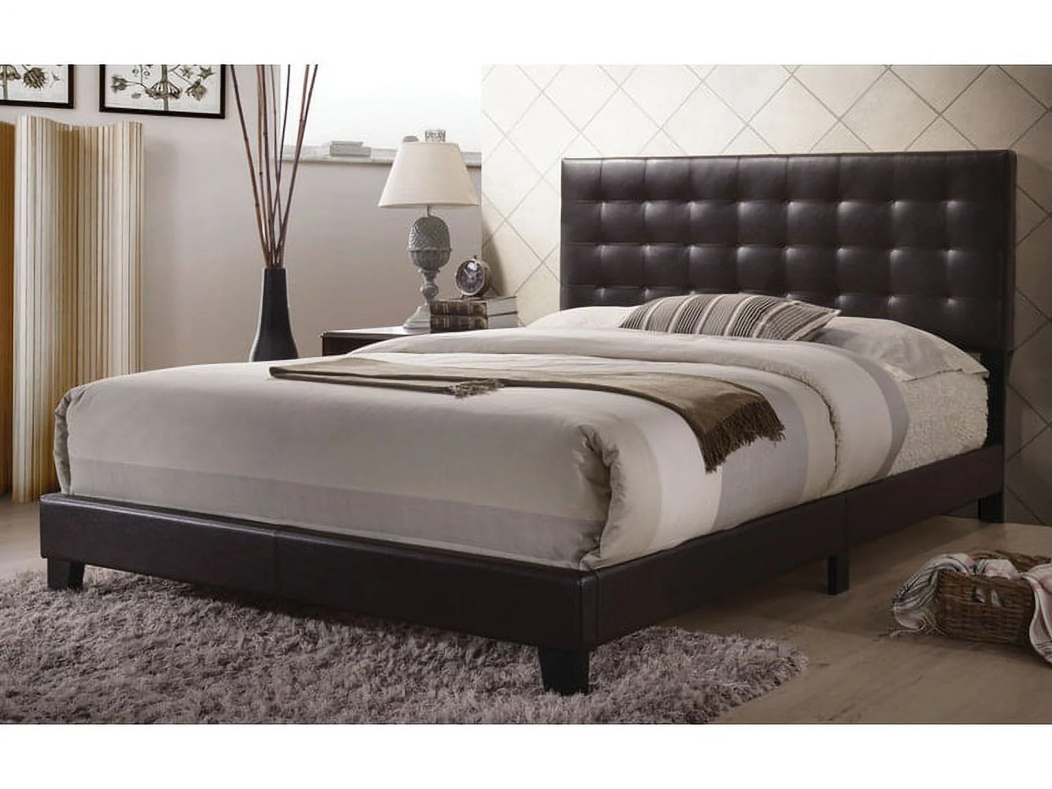 Contemporary Style Queen Size Espresso