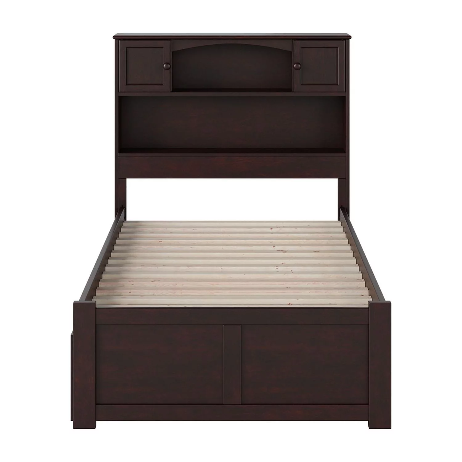 AFI Newport Twin Platform Bed with Footboard and 2 Drawers in Espresso