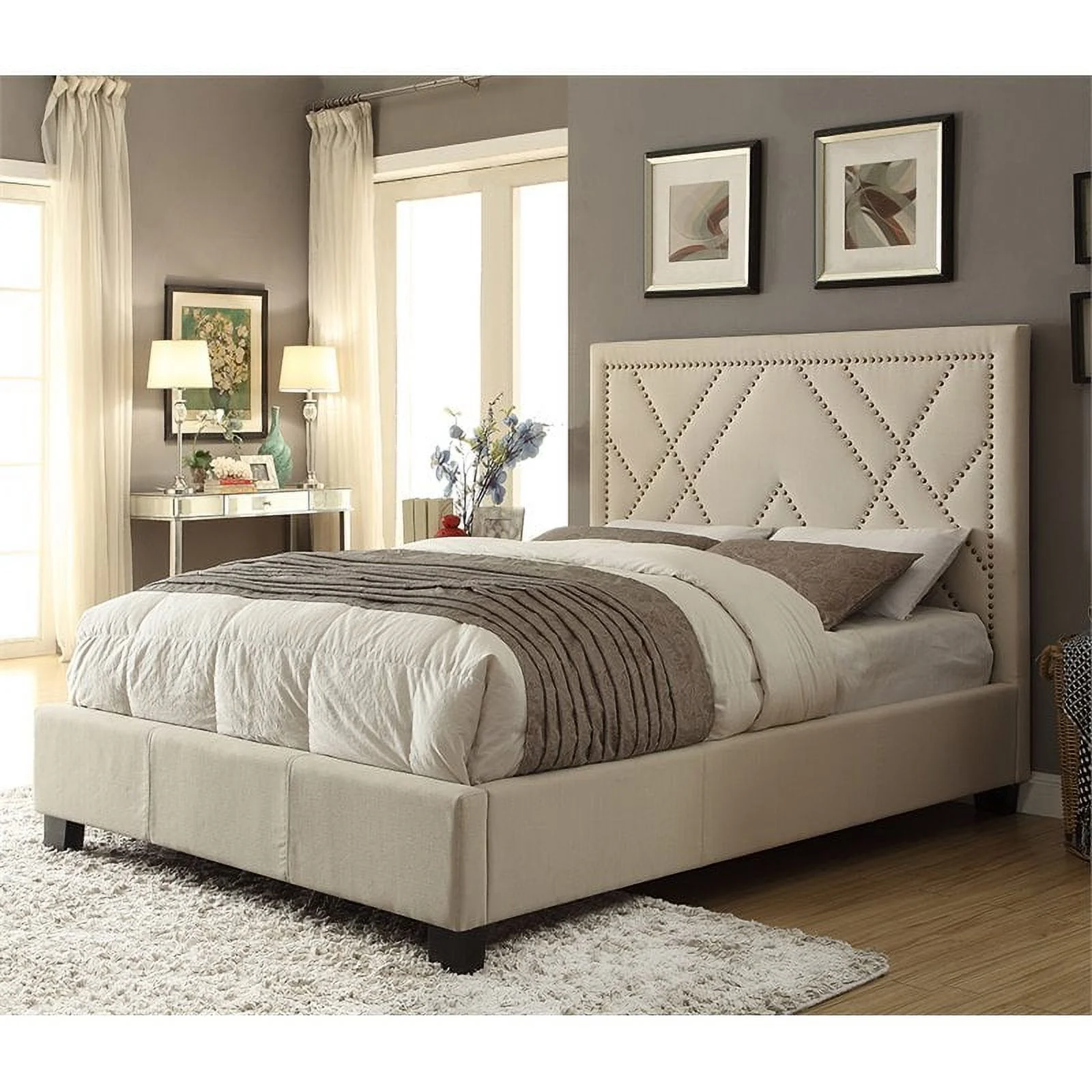 Modus Geneva California King Platform Storage Bed in Powder