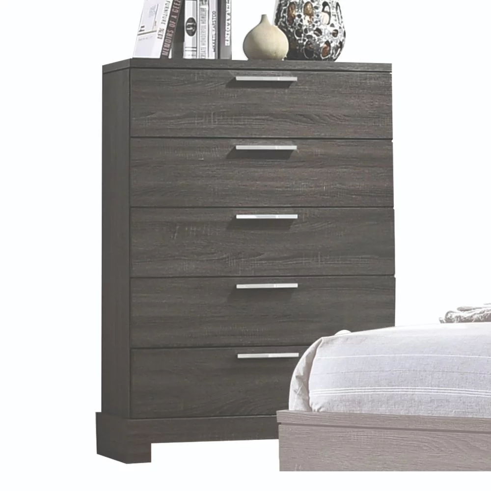 Acme Lantha Wooden Frame Storage Chest in Gray Oak
