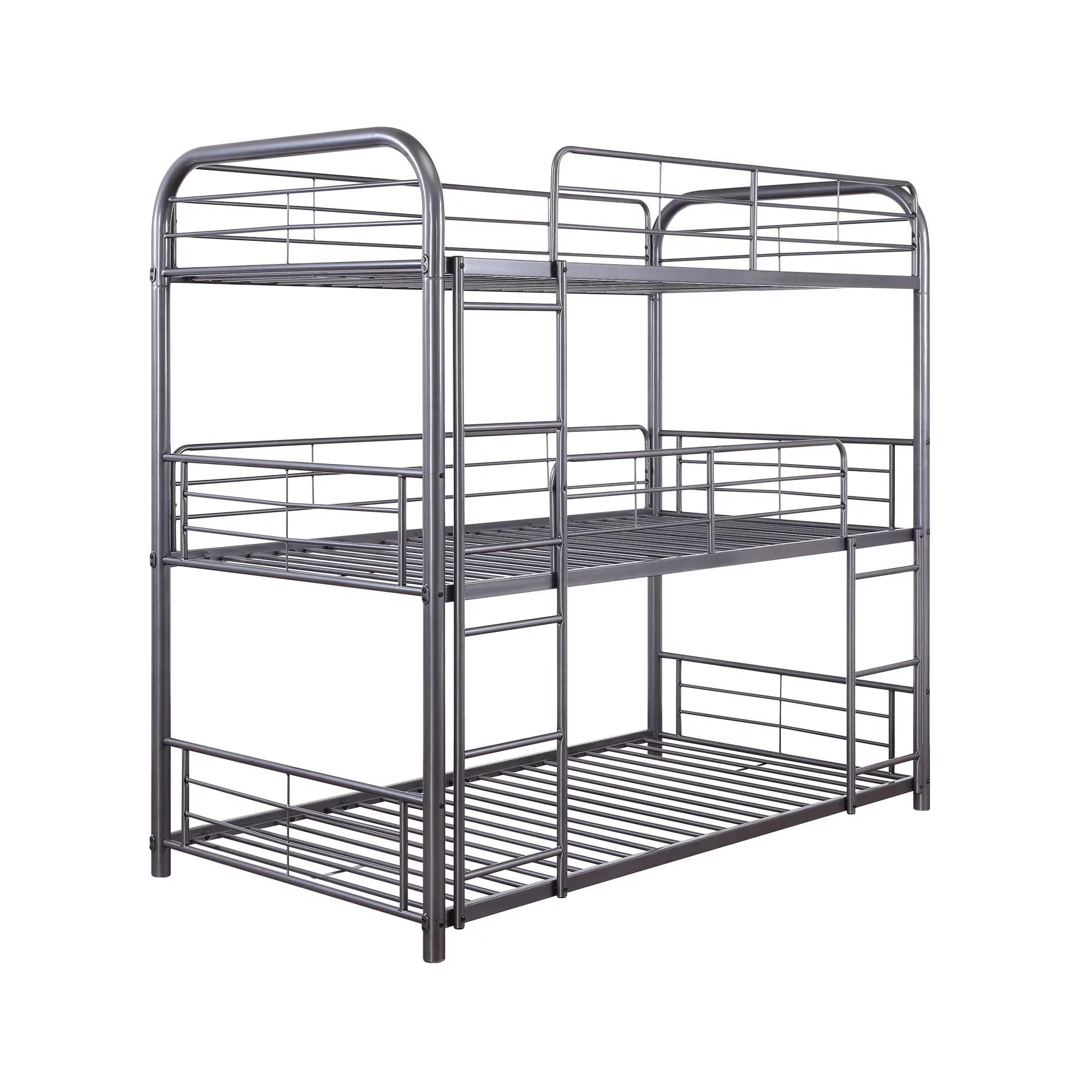Miekor Furniture Cairo Bunk Bed - Triple Twin in Gunmetal
