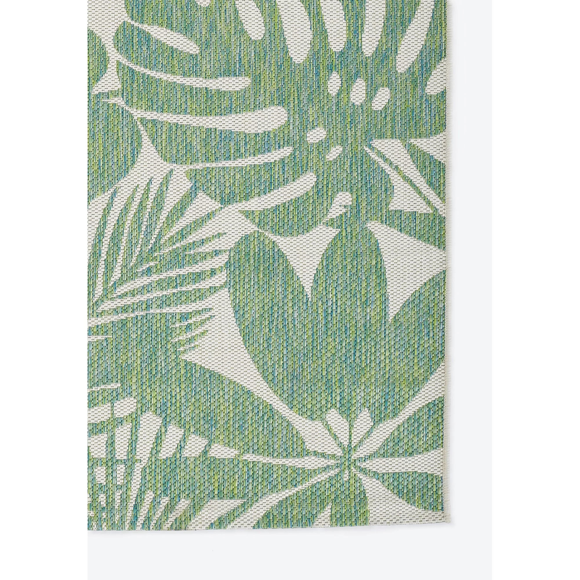 Momeni Villa Salerno 9' x 12.5' Green Floral Outdoor Rug