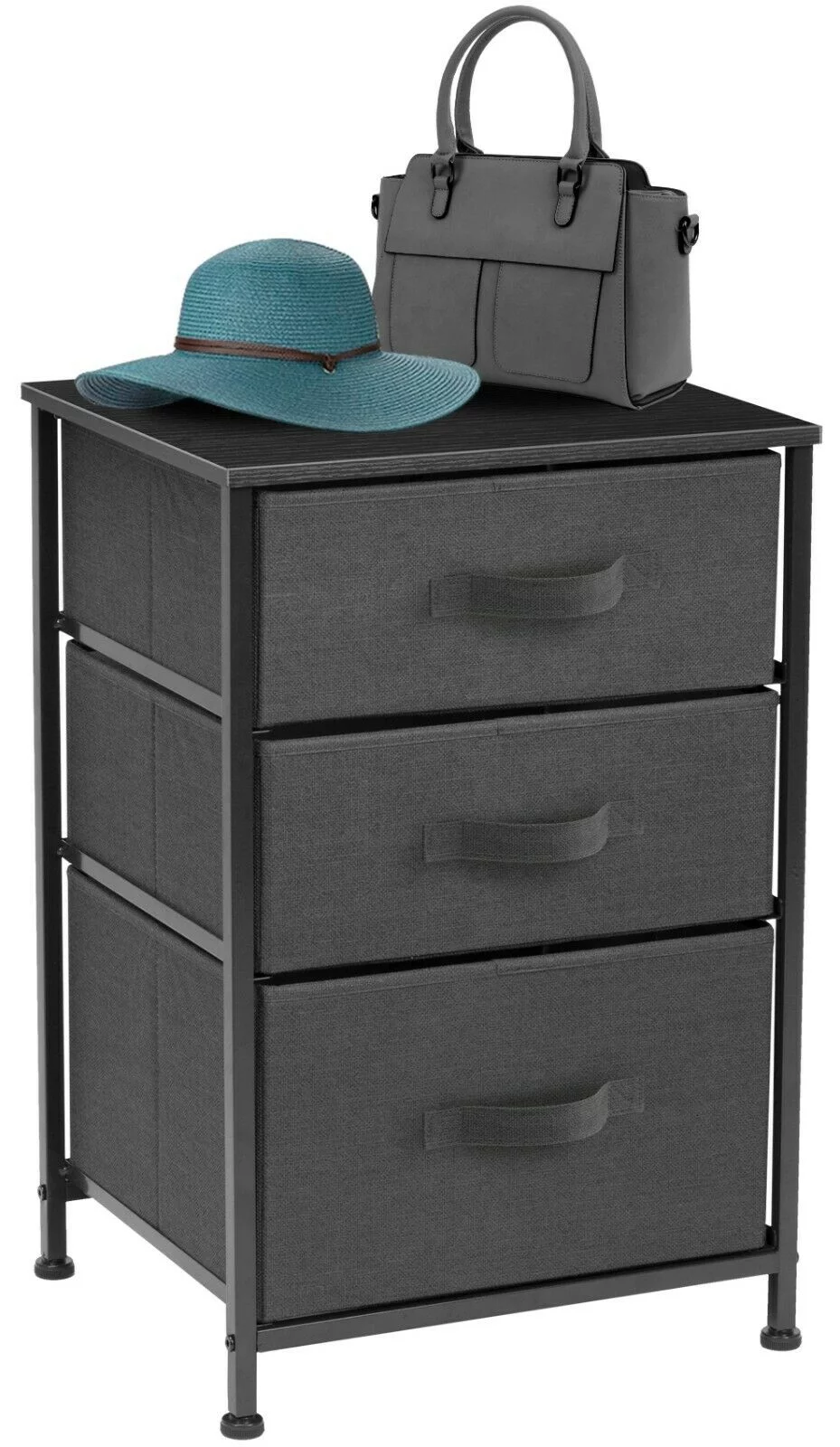 Nightstand Dresser with 3 Drawers - Bedside Furniture & Accent End Table Chest