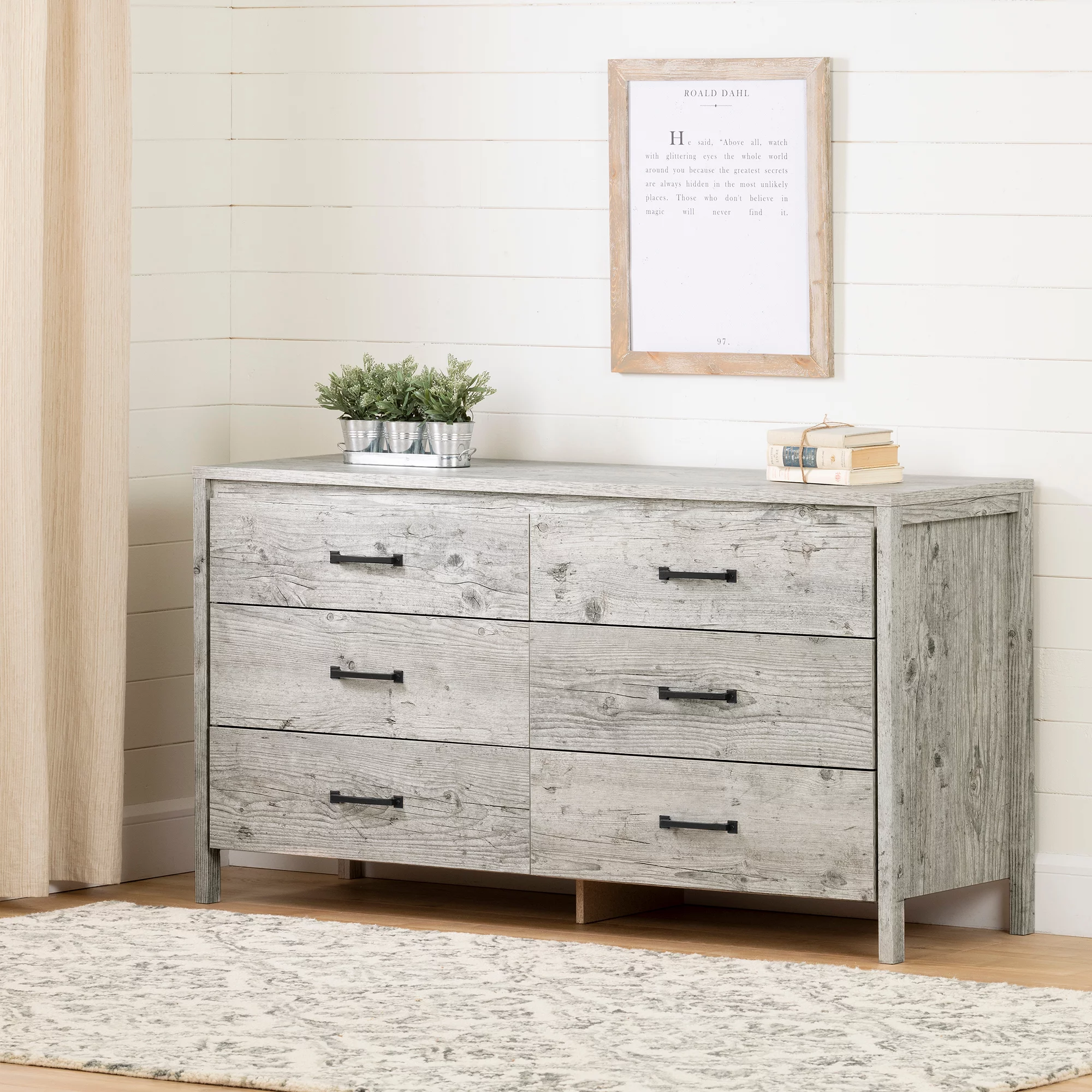South Shore Gravity 6-Drawer Double Dresser, Multiple Finishes