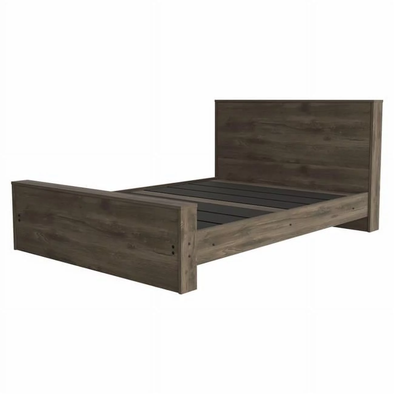 HomeRoots 488519 38.6 x 59.2 x 86.2 in. Dark Brown Bed