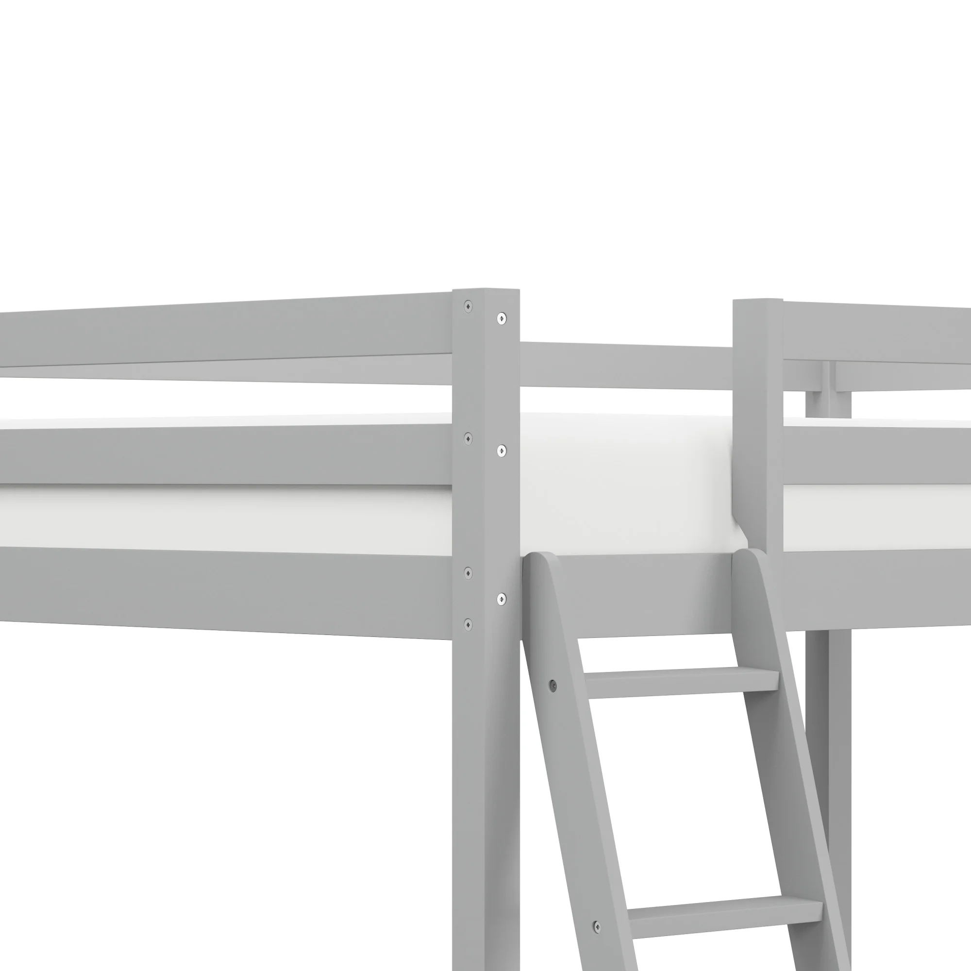 Hillsdale Furniture Kids and Teen Caspian Full Loft Bed with Desk Chair, Gray