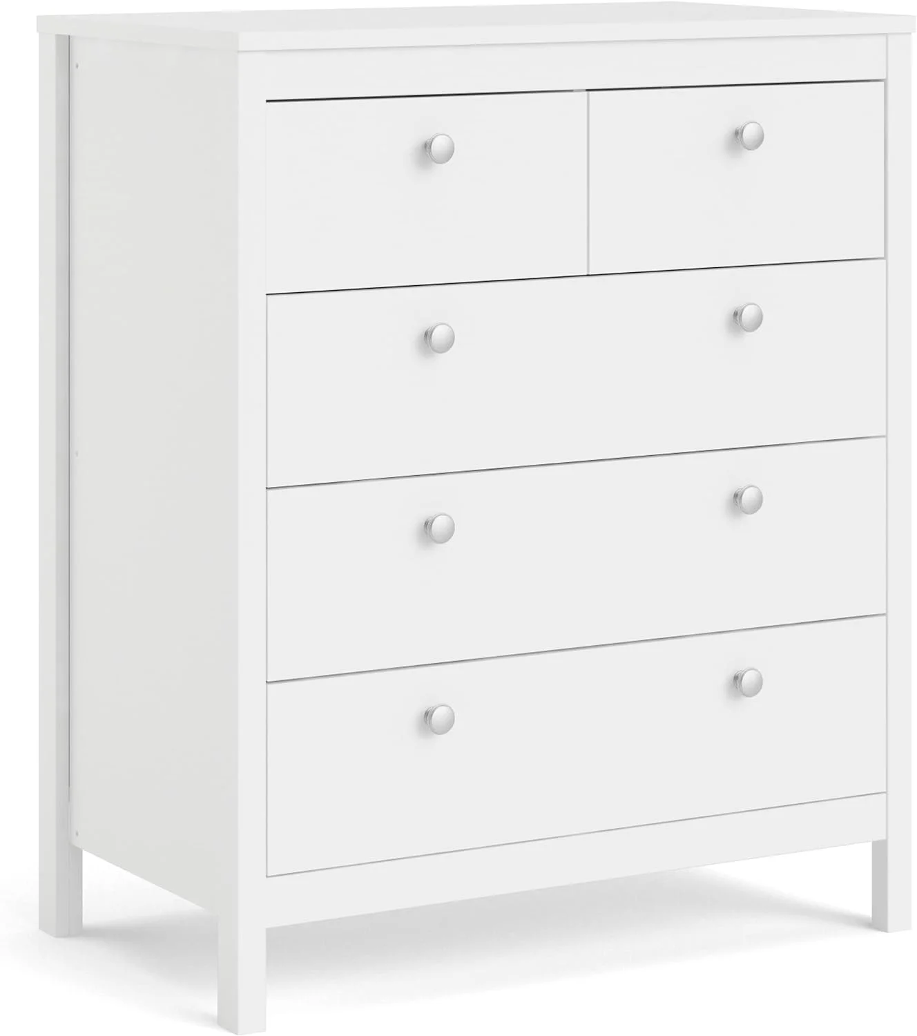 5 Drawer Chest, White