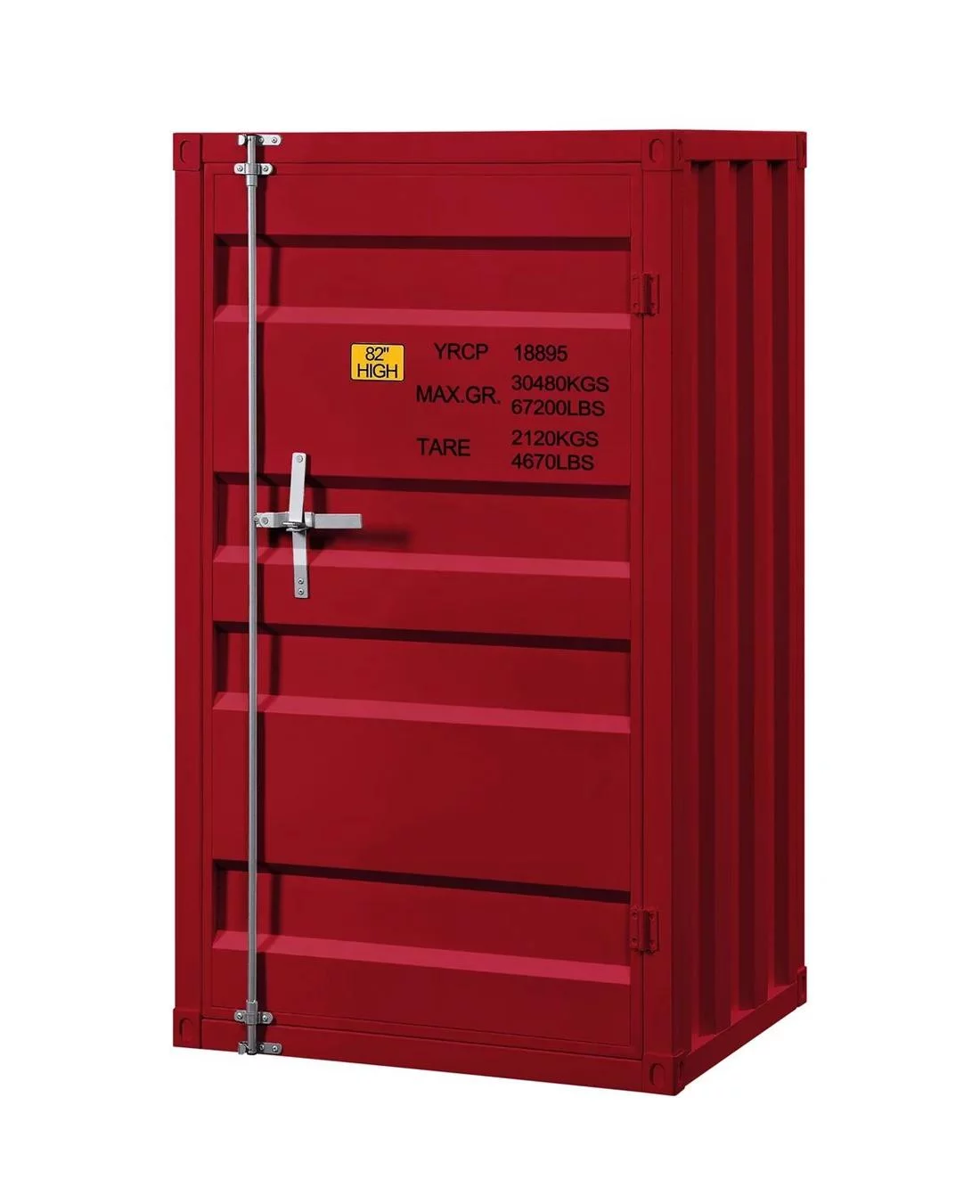 Contemporary Red Chest & Wardrobe Metal by Acme Cargo 35954-2pcs
