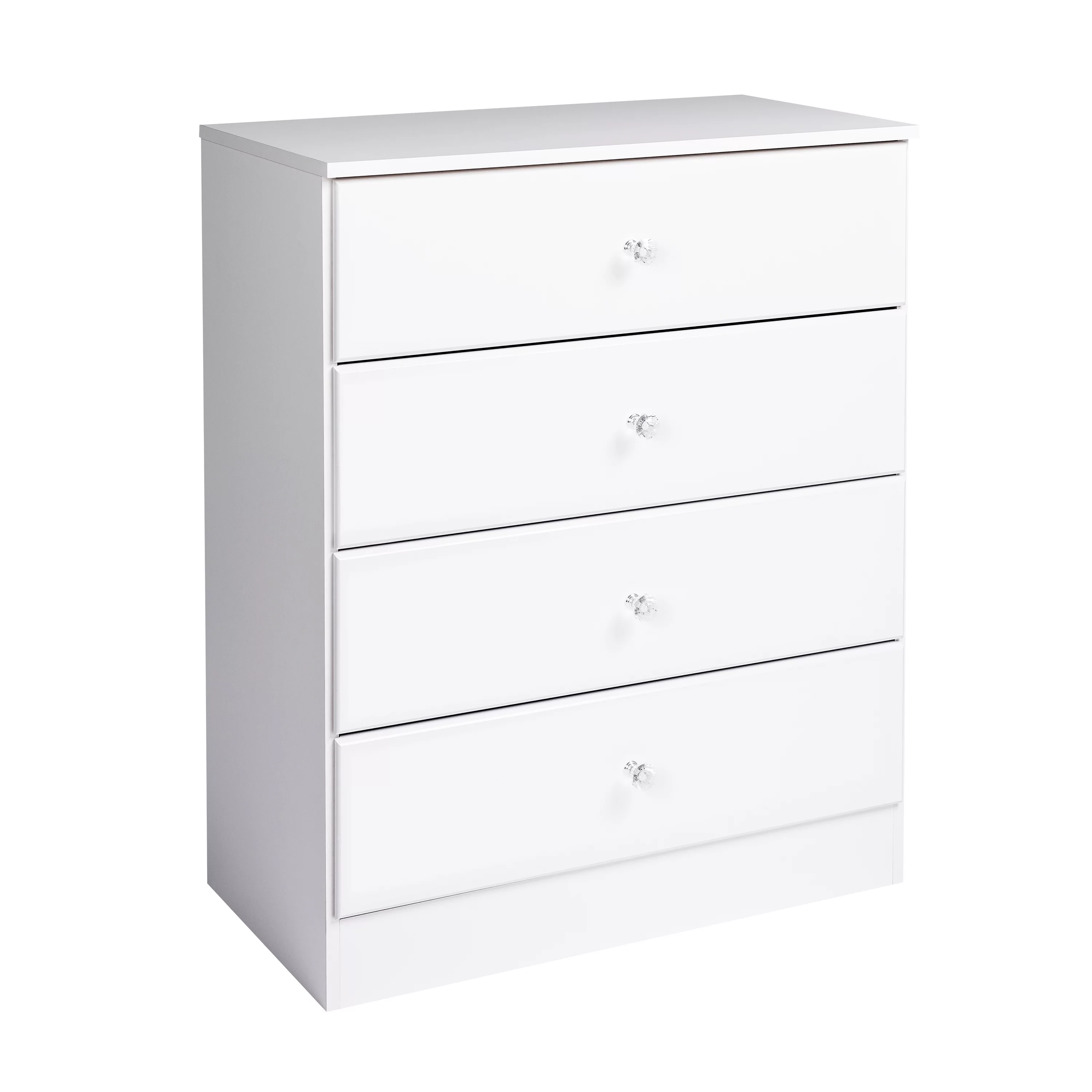 Prepac Astrid 4-Drawer Dresser, Crystal White
