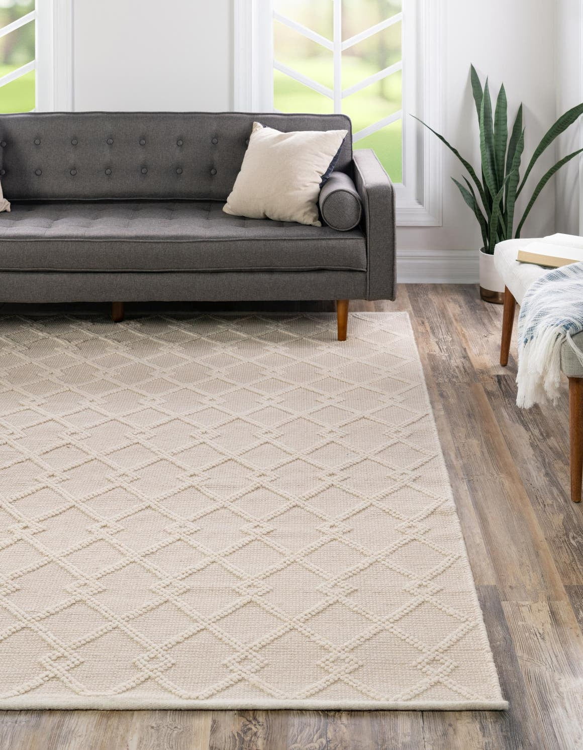 Jill Zarin Dorset English Manor Rug Vanilla Bean/Ivory 10' Square Hand Made Geometric Modern Flatweave Perfect For Dining Room Living Room Bed Room Kids Room