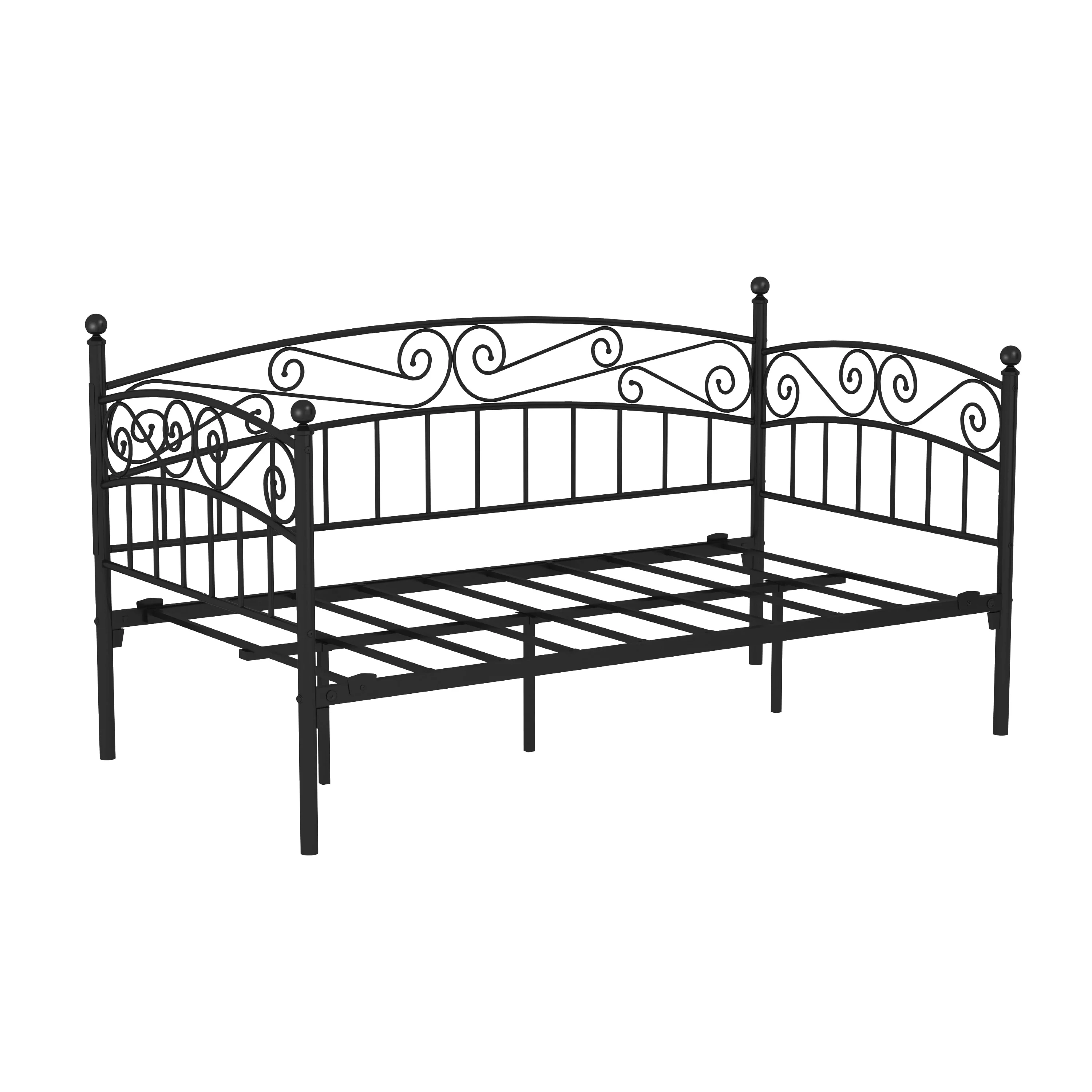 Twin Size Metal Daybed with Headboard