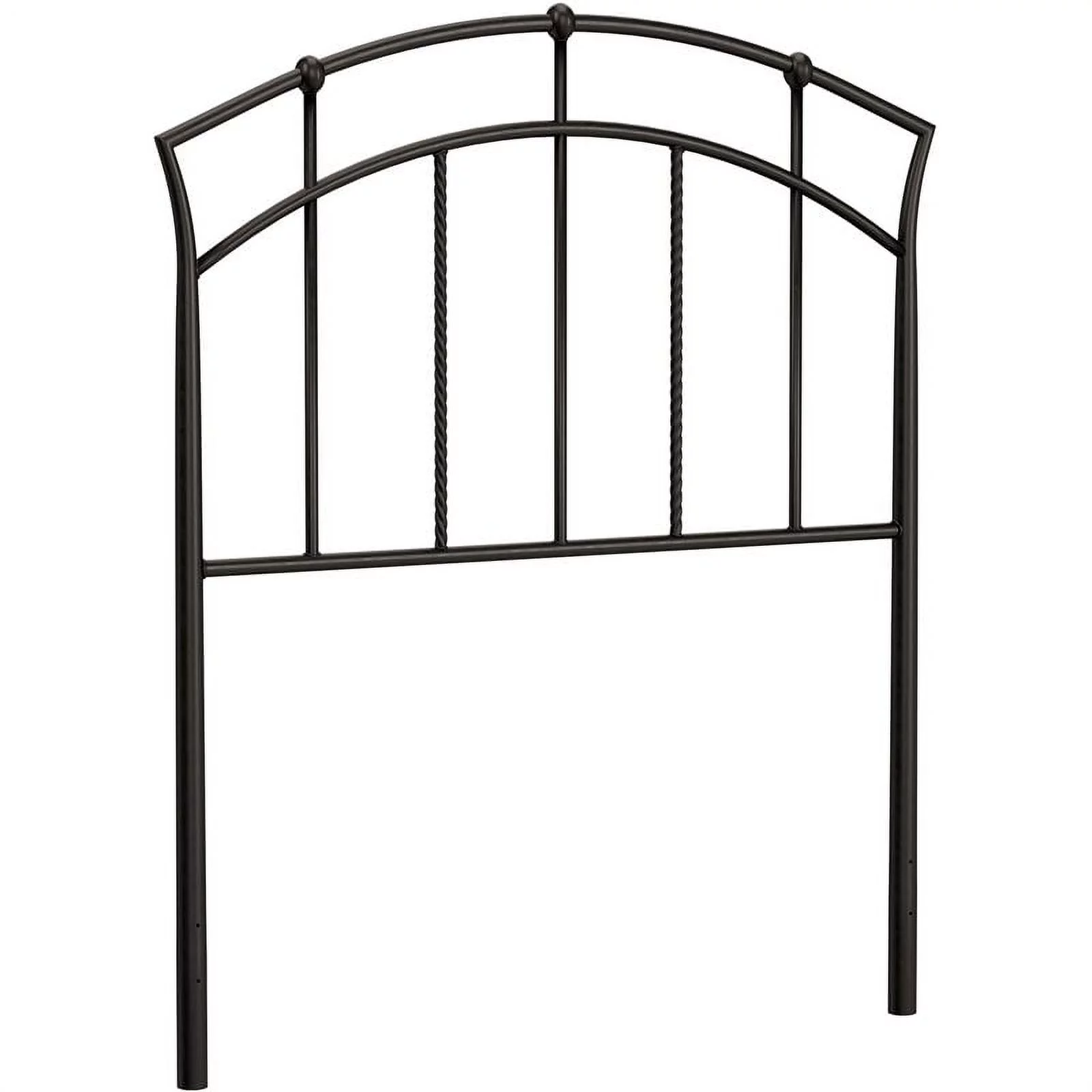 Bowery Hill Modern / Contemporary Mahogany Twin Metal Spindle Headboard