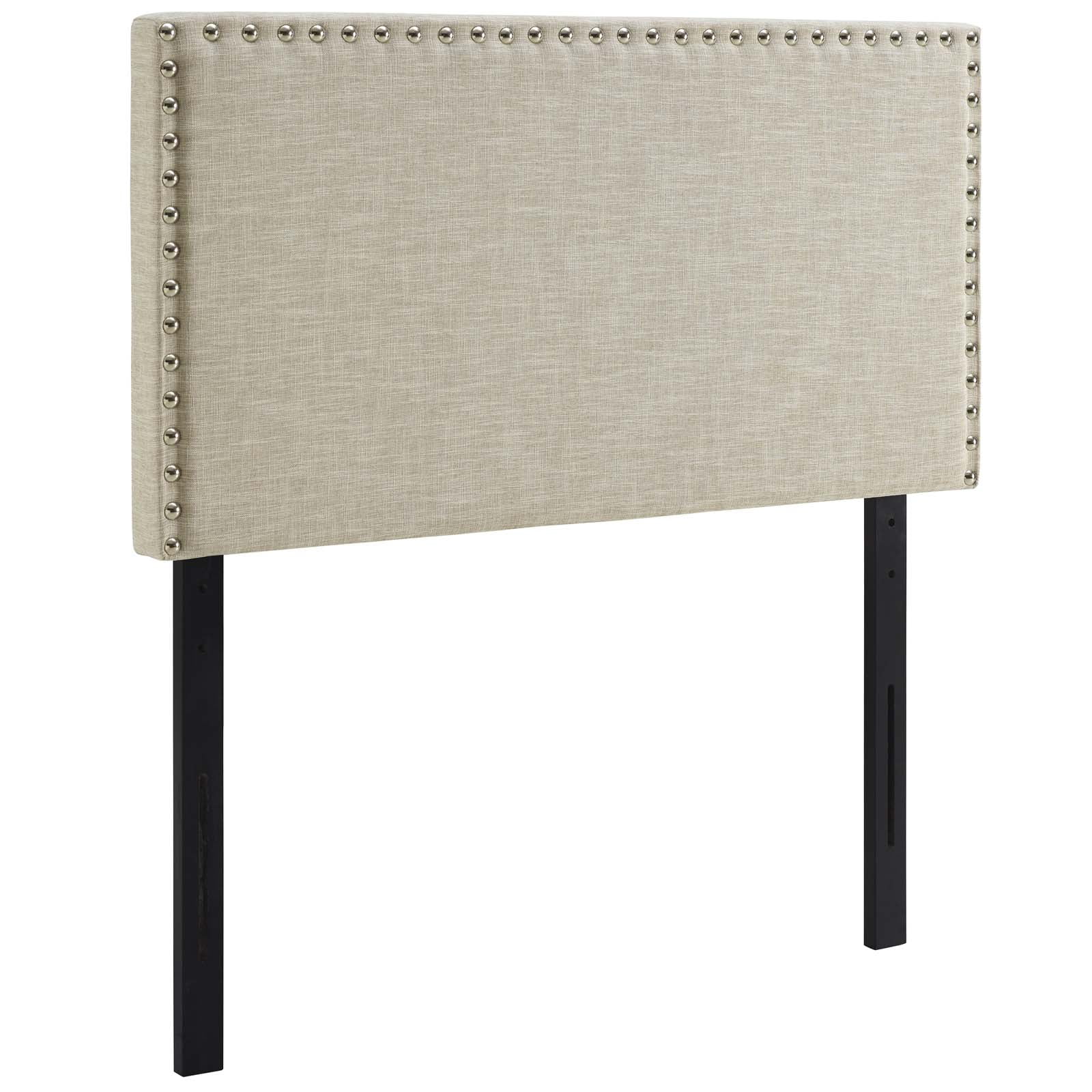 Modern Contemporary Urban Design Bedroom Twin Size Headboard, Fabric, Beige