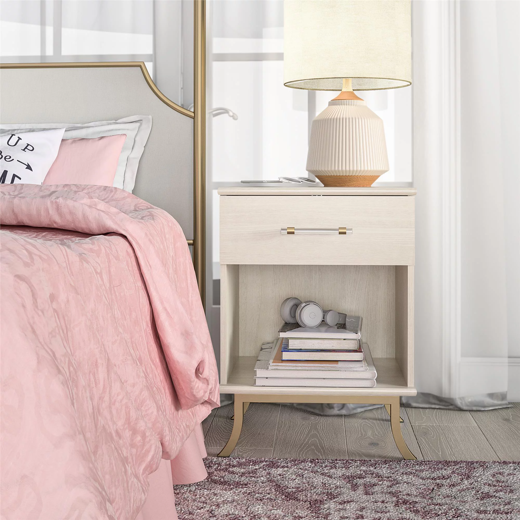 Little Seeds Monarch Hill Clementine Nightstand, White