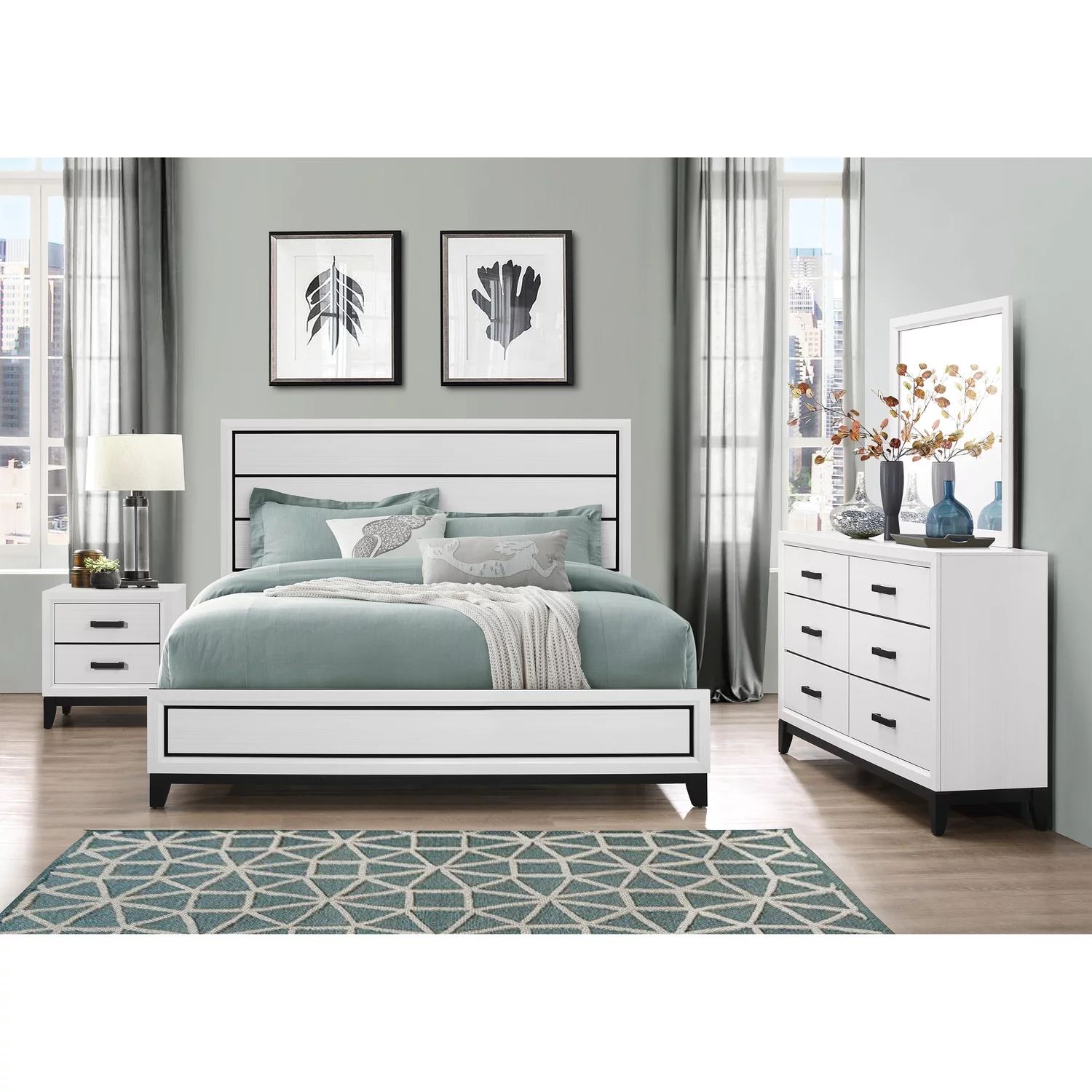 Global Furniture USA Kate White King Bed