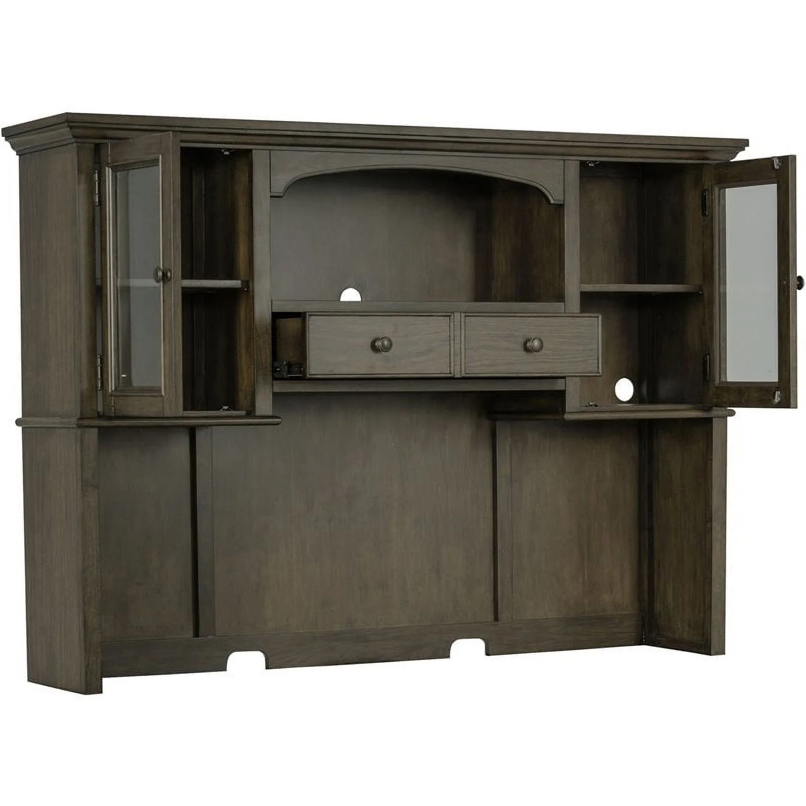 Coaster Hartshill 2-door Wood Hutch with Shelves Burnished Oak