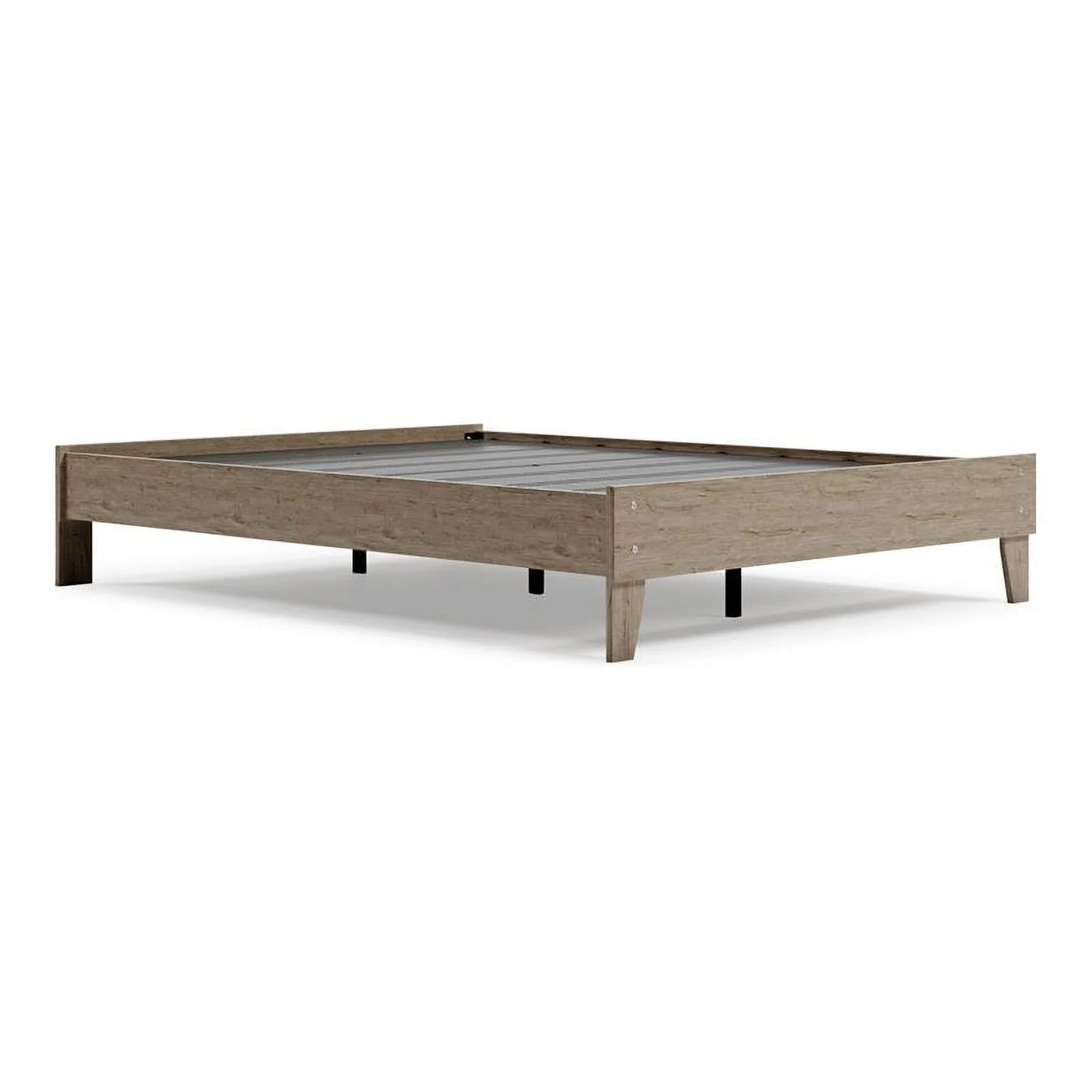 Home Square 2-Piece Set with Headboard & Queen Platform Bed in Natural