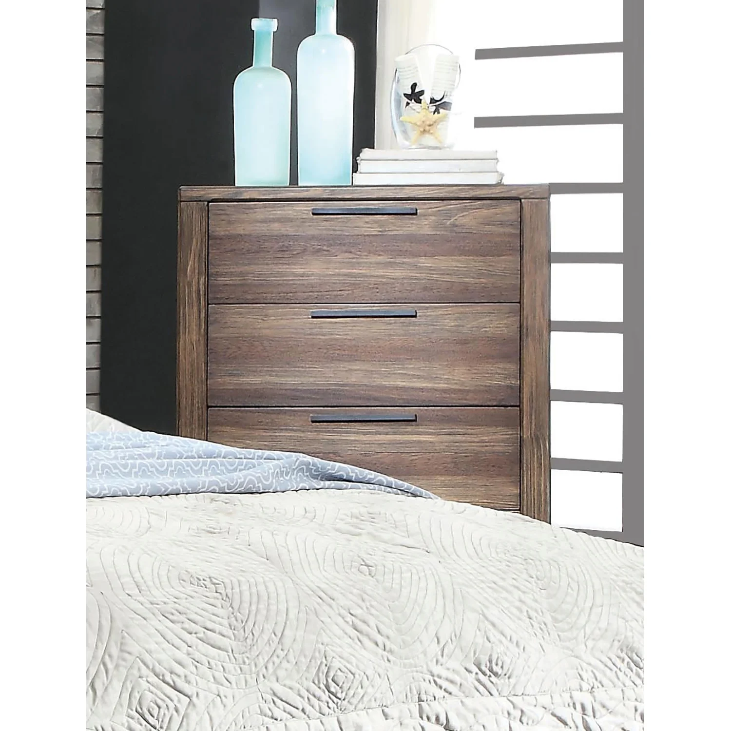 Furniture of America Tristan Rustic 5-Drawer Chest, Rustic Natural Tone