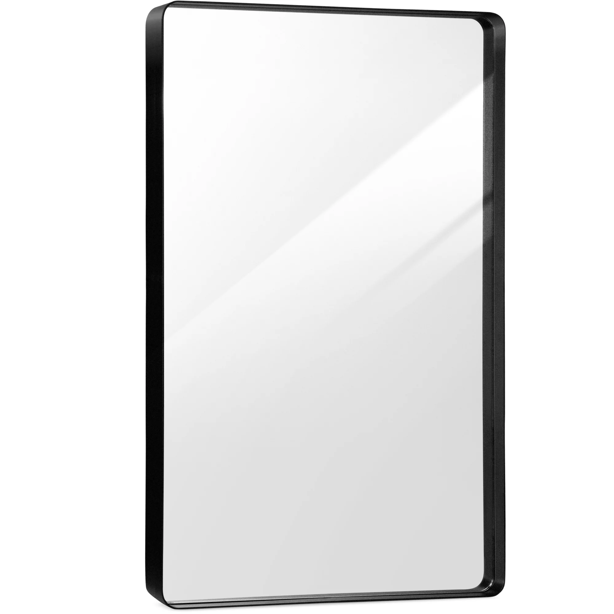 Best Choice Products 24x36in Recessed Bathroom Vanity 2-Way Wall Mirror w/ Rounded Corners, Anti-Blast Film