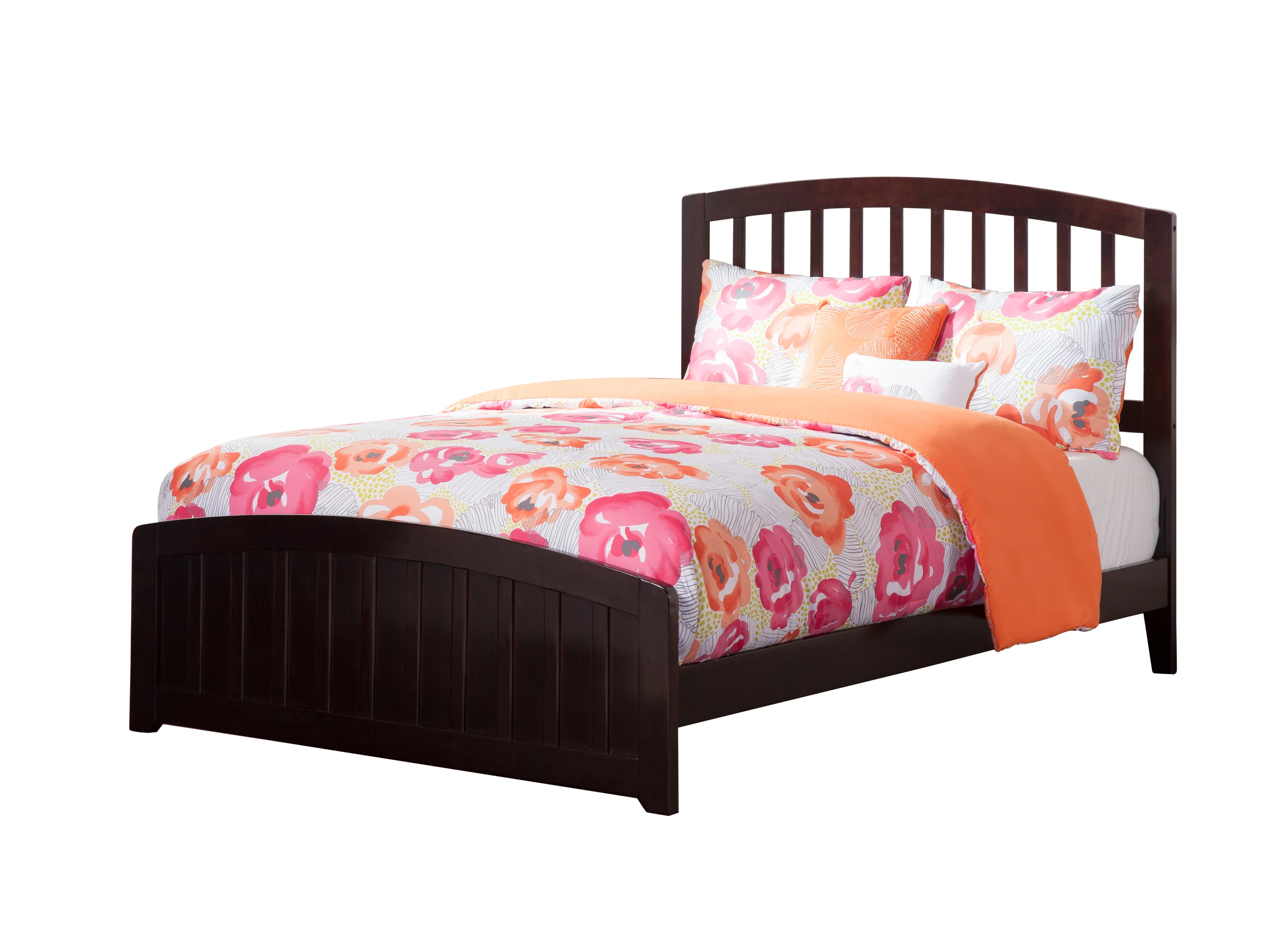 Richmond Traditional Bed with Matching Foot Board in, Multiple Colors and Sizes