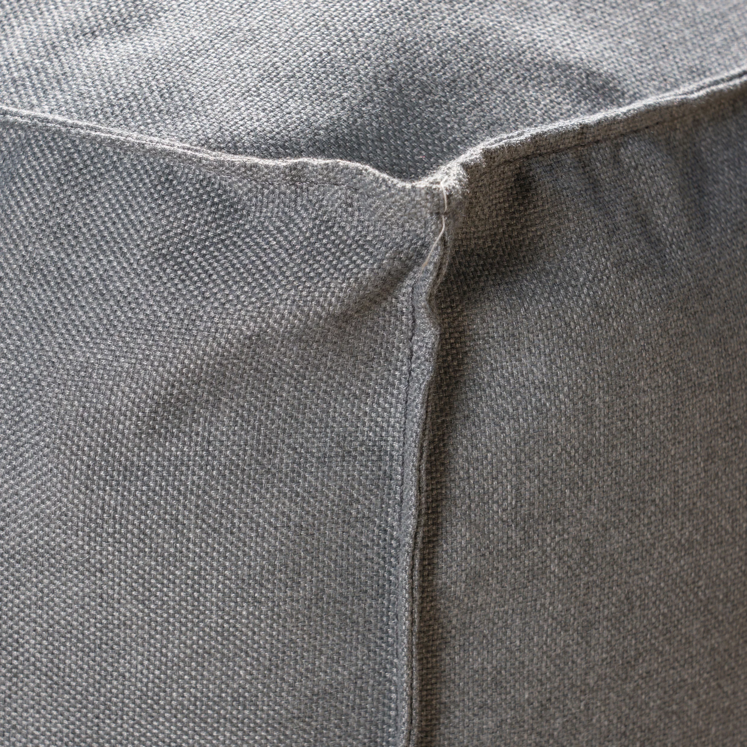 GDF Studio Tulum Outdoor Weather Resistant Fabric Bean Bag Lounger, Dark Grey