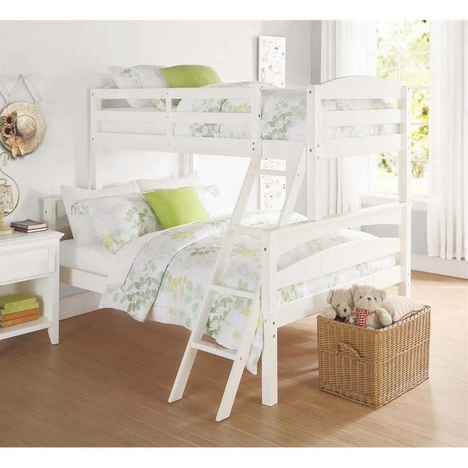 Kingfisher Lane Twin over Full Bunk Bed in White