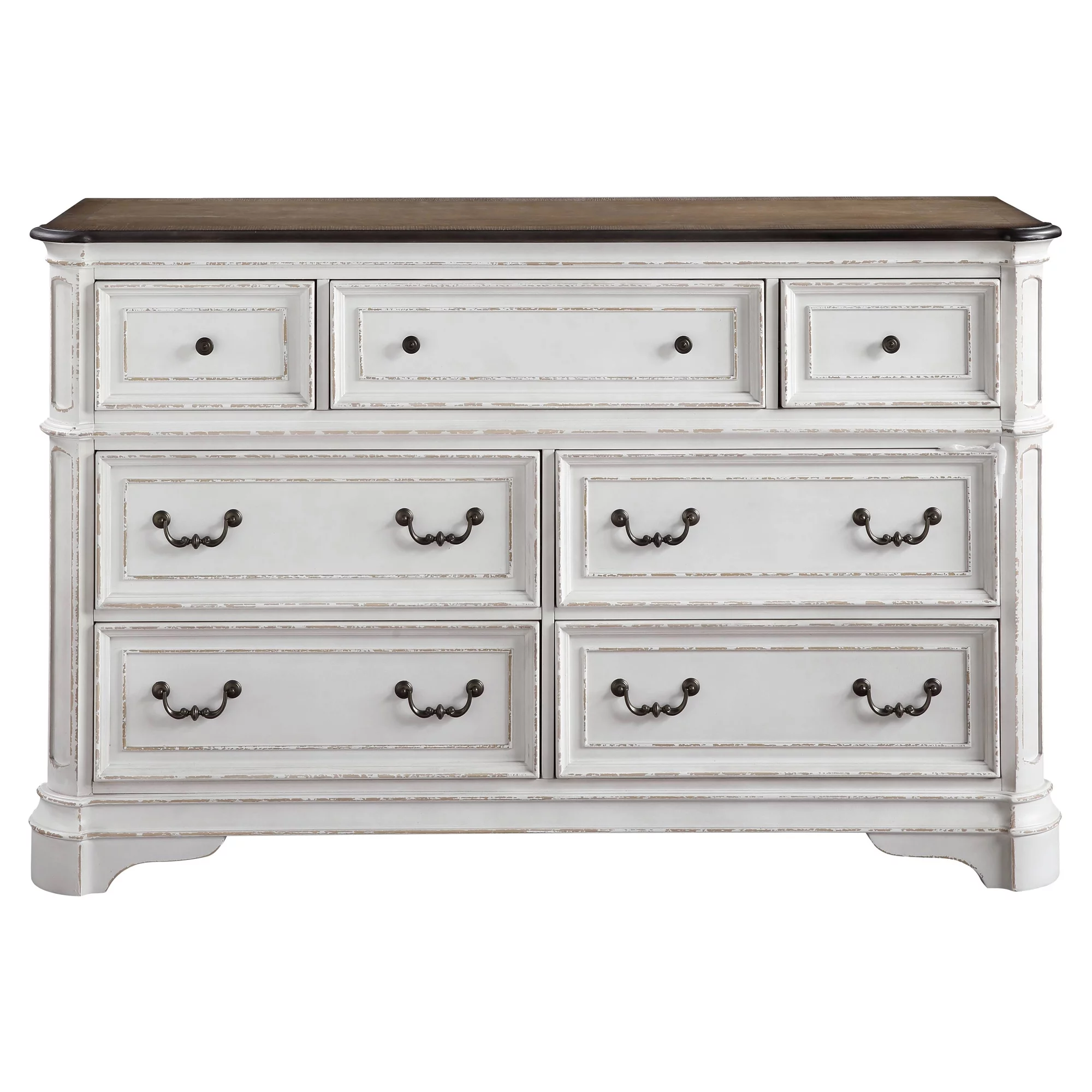 ACME Florian Dresser in Antique White and Oak