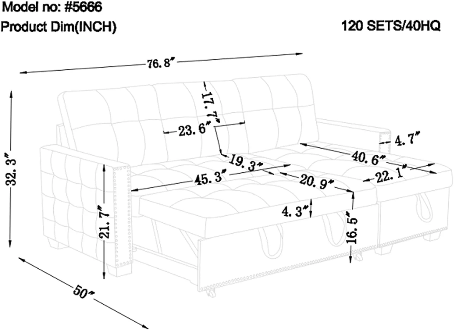Pull Out Sleeper Reversible Sectional Storage Sofa Bed,Convertible Velvet Corner Sofa Bed And L-Shape 2 Seat Sectional Chaise With Storage,Sleeper Sofa For Living Room